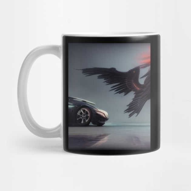 black car and wings by mdr design
